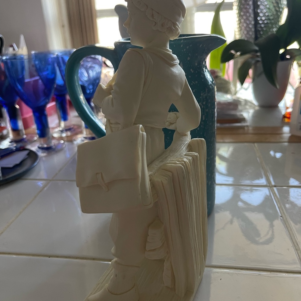 Alabaster Dutch Boy Figurine. Price reduced.